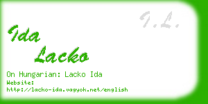 ida lacko business card